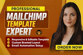 design a responsive and editable mailchimp newsletter  mailchimp template