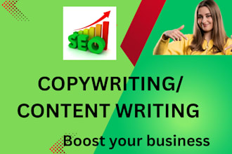 write SEO optimized content and sales copy