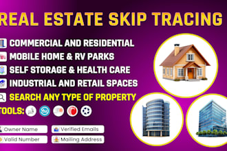 do commercial real estate skip tracing and property research