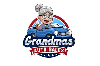 design grandmas auto sales logo