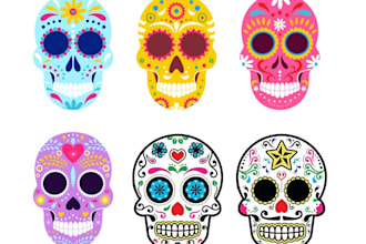 design professional and creative mexican dead day sugar skull logo for you