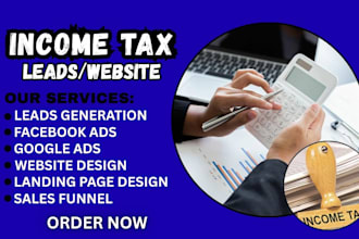 income tax leads tax website income tax finance website tax leads