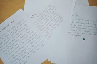 handwrite any text, study notes, letter etc