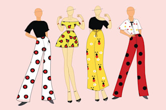 draw fashion illustration, sketch, portrait or any graphic design