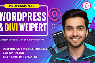 wordpress redesign divi theme development divi expert, divi website design clone