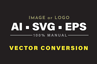 manually vectorize image or logo to ai, svg, eps