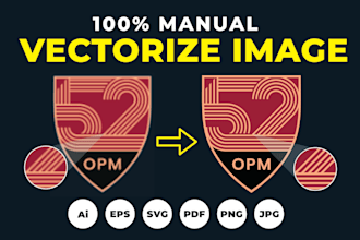 manually vectorize image or logo to ai, svg