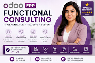provide odoo erp functional consulting, implementation and training