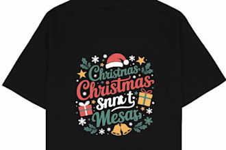 create festive christmas clothing designs,seasonal graphics,retro,cloths logo