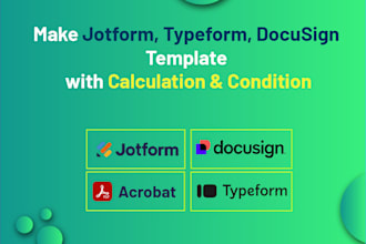 make jotform, typeform, and docusign template