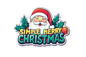 create wonderful and excellent christmas logo design