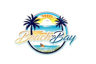 create exclusive and marvelous beach logo design
