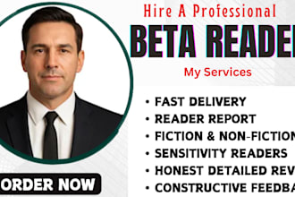 be your beta alpha reader for your fiction nonfiction books