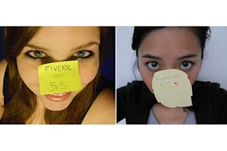 take a picture with a sticky note in between my Asian or Caucasian eyes