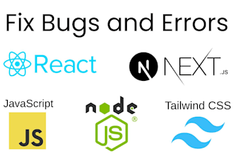 fix javascript, reactjs, and nextjs bugs and errors fast and professionally