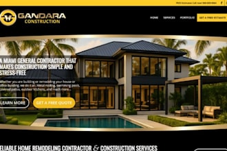 build squarespace construction website, hvac contractor, roofing, pool website