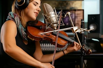 record a professional country music, with perfect string, violin viola