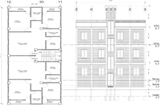 draw architectural  drawing in autocad and revit