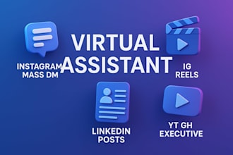 do instagram mass dm ig reels linkedin posts yt ghl executive virtual assistant