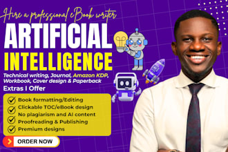 write ebook on artificial intelligence, data security, iot, technical writing