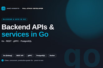 build a rest API or backend microservice in golang