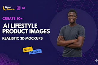 create 10 ai lifestyle product images with realistic 3d mockups