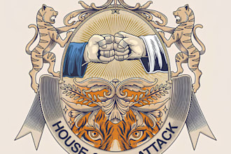 do luxury regal heraldic, coat of arms, family crest  logo design for your brand