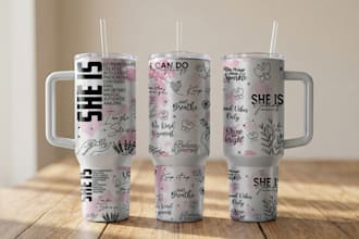 do amazing sublimation wrap designs for tumblers and cups