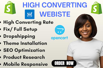 design redesign setup fix big cartel ecwid bigcommerce opencart shopify