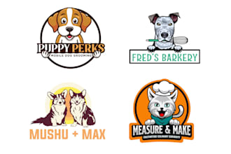 design pet, dog, cat, minimalist, animal logo design for your website business