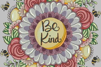 do embroidery digitizing into dst,pes,jef file in 1 hour
