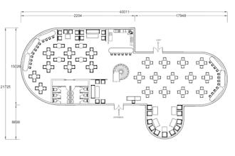 sketch restaurant floor plans, kitchen,dinning mep drawing, bar furniture layout
