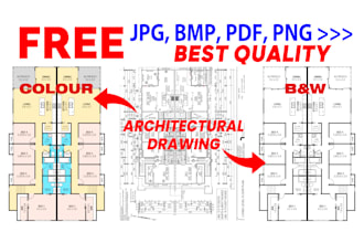 convert architectural drawings to clean 2d floor plans