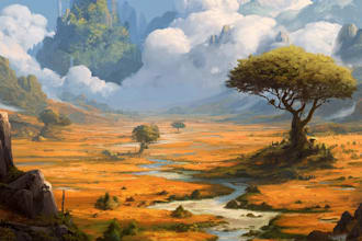design detailed fantasy landscapes