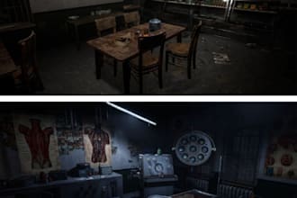 be cinematic game environment studio, do 3d realistic horror game world in ue5