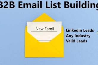 b2b lead generation expert, email list building, linkedin and business leads