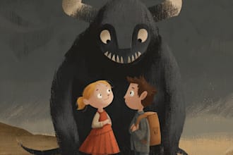 llustrate children story book illustration, children story