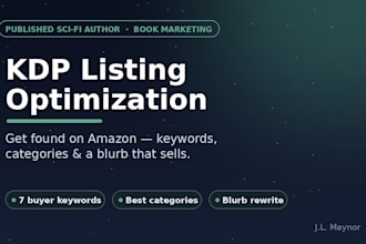 optimize your amazon KDP book listing with keywords and blurb rewrite