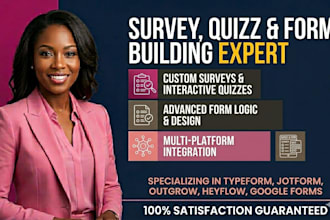 build custom survey, quizz form on typeform jotform outgrow heyflow google forms
