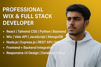 do API authentication , wix backend development and redesign