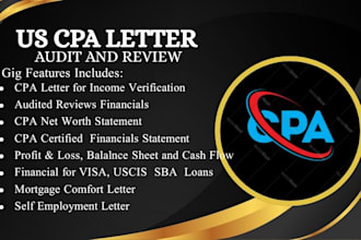 prepare and notarize CPA letter, certified audit report