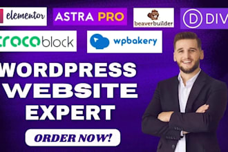 design or redesign wordpress website with beaver builder, astra pro, wpbakery