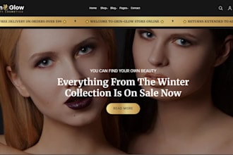 design skincare website skincare shopify store cosmetics website cosmetics store