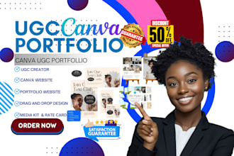 redesign your ugc portfolio website in canva