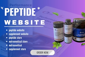 peptide website, supplement website, peptide store, nutraceutical store, peptide