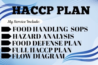 create an audit ready haccp food safety plan with sops, ccps and fda compliance