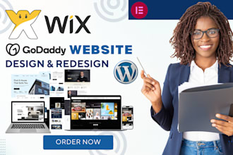 build wix website redesign godaddy website builder, revamp fix wordpress website