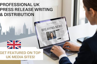 write UK press release,then do UK press release distribution and article writing
