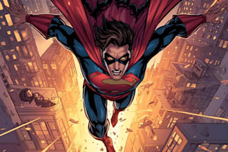 draw action page superhero comic page comic book comic art as a comic artist