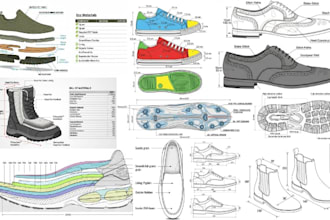 design shoe tech pack sneakers loafers heels for manufacturing